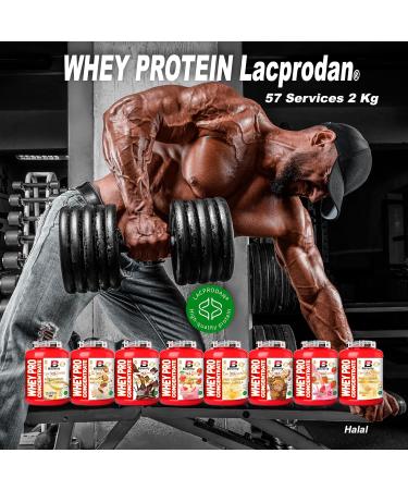 Beverly Whey Pro - Concentr de prot ines de lactos rum - 2 kg - 28 g de prot ines par portion - 58 portions - Tonifie et augmente la masse musculaire (2 KG BISCUIT BEURR ) BISCUIT BEURR 2 KG - Buy Online on GoSupps.com