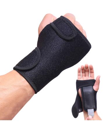 HiRui Wrist Brace, Wrist Support with Splints for Men Women Youth, Hand Support for Carpal Tunnel Arthritis Tendonitis Sprain Recovery Pain Relief, Fits Day&Night, Adjustable (One Size, Right Hand) One Size Right Hand