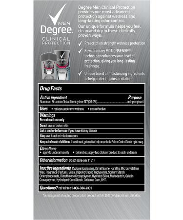 Degree Men Clinical Antiperspirant Sport Strength 1.7 oz - Long-lasting Odor & Sweat Protection - Buy Online on GoSupps.com