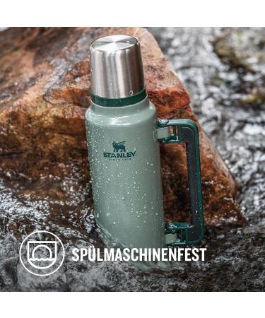 Stanley Classic Legendary Thermos Bottle 1.9L - Keeps Drinks Hot or Cold for 45 Hours - BPA-Free Dishwasher Safe Hammertone Green - Buy Online on GoSupps.com