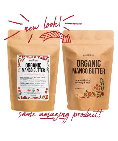 Organic Mango Butter - Raw Organic Unrefined Mango Seed Butter for Skin Care Body Butter & Hair - Pure Mango Butter Cold Pressed for Soap Making Mango Lotion | Natural Skin Moisturizer 8 oz 8 Ounce (Pack of 1) - Buy Online on GoSupps.com