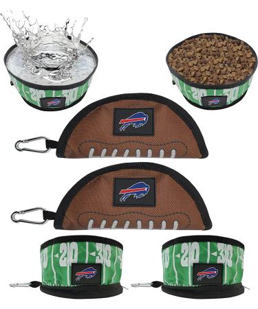 NFL Buffalo Bills Pet Travel Bowl 2-Pack by Pets First - Collapsible Design - Buy Online on GoSupps.com
