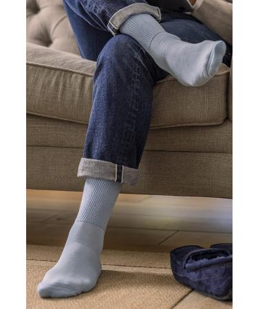 IOMI Extra Wide Bamboo Diabetic Socks | 3 Pack 12-15 Blue | Non-Binding for Men & Women - Buy Online on GoSupps.com