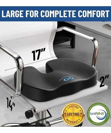 Everlasting Comfort Doctor Recommended Memory Foam Seat Cushions for Office Chairs - HSA FSA Eligible Tailbone Pain Relief Cushion  Sciatica & Back Support  Office Chair Cushion & Car Seat Cushion - Buy Online on GoSupps.com