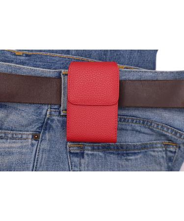 Classic Carrier Bag with Belt Clip for Freestyle Libre & Libre 2 - Red Vertical - Ideal for Continuous Glucose Monitoring - Buy Online on GoSupps.com