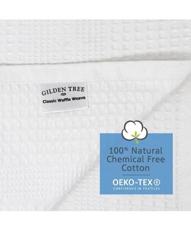 GILDEN TREE Waffle Towel 4 Pack Washcloths - Quick Dry Thin Exfoliating - Classic Style, White - Buy Online on GoSupps.com