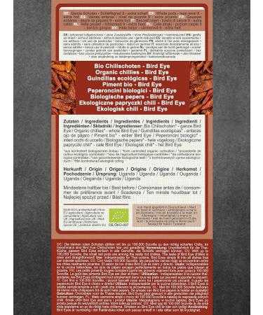 Buy Direct&Friendly Organic Chili Bird Eye Hot Dried Pods - 200g (1 Pack) | International Shipping Available - Buy Online on GoSupps.com