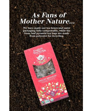 English Tea Shop Organic English Breakfast Tea (15 Pyramids) 44.9999999999999 g - Buy Online on GoSupps.com