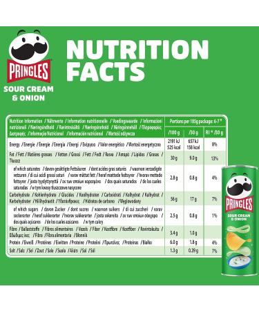  Pringles Pringles Sour Cream & Onion 1 x 185 g - Buy Online on GoSupps.com