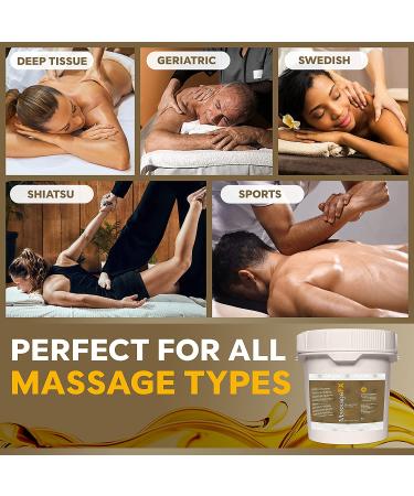 MASSAGE FX Unscented Massage Cream 1 Gallon - Deep Tissue to Relaxing Light Massages - Non-Greasy Formula with Sweet Almond, Sunflower Seed Oil, Ivy, Arnica & Aloe - Paraben Free - 128 Fl Oz - Buy Online on GoSupps.com