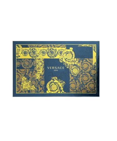 Gianni Versace Eros 3 Pc. Gift Set (Eau De Toilette Spray 3.4 Ounce + Eau De Toilette Spray 0.3 Ounce + Versace Blue Trousse) for Men 3.4 Fl Ounce - Buy Online on GoSupps.com