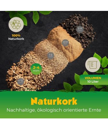 10L Cork Granules for Terrariums | Subtropical Substrate (2-4mm) | Natural Cork Decoration - Buy Online on GoSupps.com