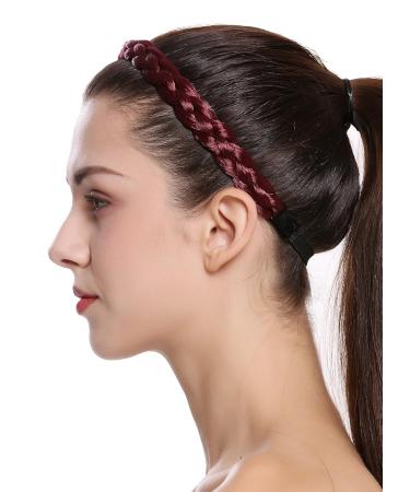 WIG ME UP CXT-006-120 Garnet Red Braided Hairband | Traditional Costume Headband - 2cm Wide International Shipping Available - Buy Online on GoSupps.com
