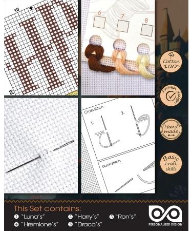 Personalized Kids' HP Quotes Embroidery Kit - Set of 5 DIY Bookmarks with Cross-Stitch Patterns - Buy Online on GoSupps.com