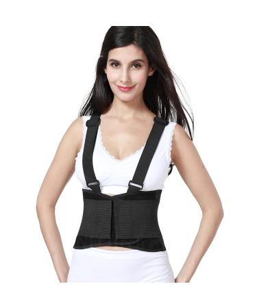 Lumbar Support Belt with Suspenders for Women - Black Size M | Comfort & Pain Relief | International Shipping - Buy Online on GoSupps.com