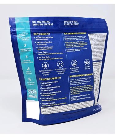 Liquid I.V. Hydration Multiplier Electrolyte Drink Mix Lemon Lime Flavour Naturally Flavoured - 30 x 16 g Stick Packs - 480 Grams - Buy Online on GoSupps.com