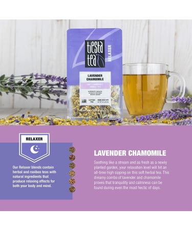 Tiesta Tea Lavender Chamomile - Herbal Loose Leaf Tea, 0.9 oz, Caffeine-Free, Stress Relief, 25 Cups - Buy Online on GoSupps.com