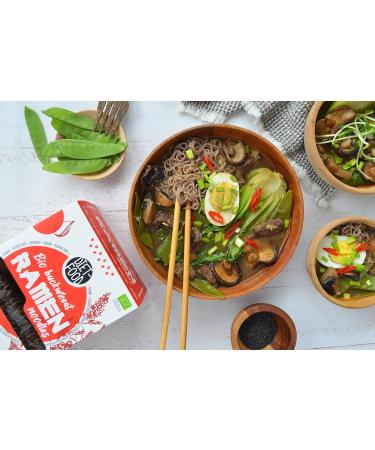 Organic Buckwheat Ramen Noodles - Vegan Fat-Free Low Calorie Diet Food (280g) - International Shipping Available - Buy Online on GoSupps.com