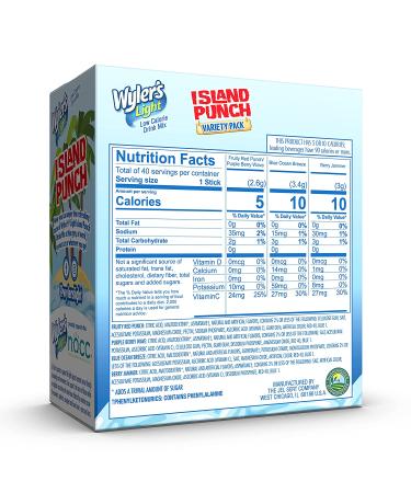 Wyler's Light Island Punch Singles to Go Variety Pack - 40 Single Servings, Fruity Red Punch, Purple Berry Wave, Berry Jammer, Blue Ocean Breeze - Buy Online on GoSupps.com