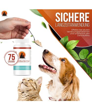 Vitalpfot Synbioflora Pet Vital Prebiotic for Dogs & Cats - Sugar-Free Intestinal Renovation with High Probiotic Concentration - 3x75g - Buy Online on GoSupps.com