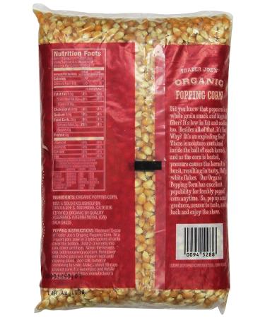 Trader Joe's Organic Popping Corn 28 oz (794g) - Natural and Delicious Popcorn Kernels - Buy Online on GoSupps.com