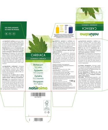 Motherwort or Cardiac (Leonurus cardiaca) herb with flowers Naturalma - 150 g - 300 tablets - dietary supplement - natural and vegan - Buy Online on GoSupps.com