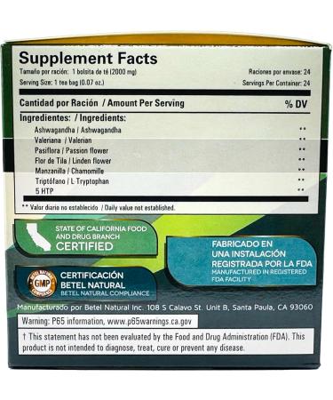 Ansiedadzero Tea by Betel Natural - Natural Support for Health and Relaxation - 24 Tea Bags (Formely Ansiedadmax) - Buy Online on GoSupps.com