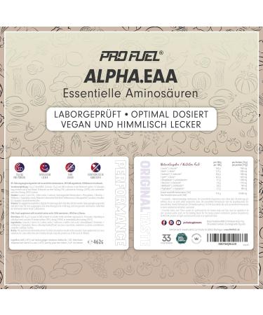 Alpha EAA Pulver 462g Wild Berry - Vegan Essential Amino Acids Powder | Delicious EAA Drink for Optimal Performance | Made in Germany - Buy Online on GoSupps.com