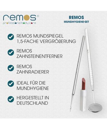 REMOS Tooth Eraser & Dental Mirror Set | Superior Oral Hygiene Tool Against Plaque | Ships Worldwide - Buy Online on GoSupps.com