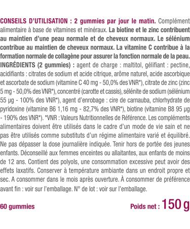  Laboratoires Nutrimea Nutrimea - Hair and Nail Gummies - Hair and Nail Health - Skin Quality - With Biotin Zinc and Selenium - Buy Online on GoSupps.com