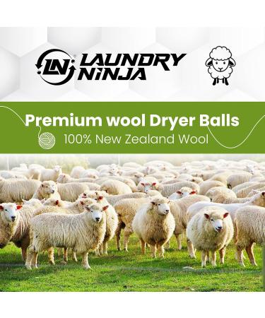 Premium Organic Wool Dryer Balls - Eco-Friendly Laundry Balls (Pack of 6) for a Superior Laundry Experience - Buy Online on GoSupps.com