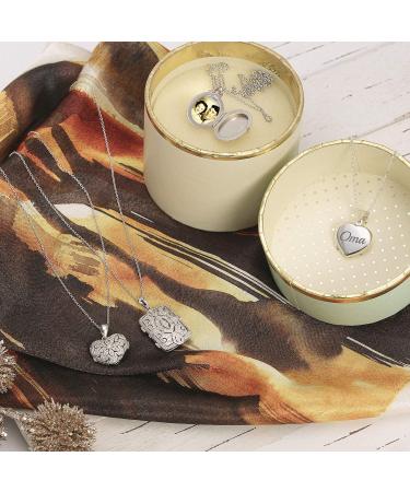 Personalized Victorian Style Perfume Diffuser Necklace - 14K Gold Plated .925 Sterling Silver Locket Pendant for Women - Buy Online on GoSupps.com