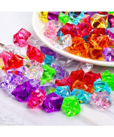 Premium Multicolored Fake Crushed Ice Rock Gems - 180-190pcs | Acrylic Ice Crystals for Kids Toy, Wedding Decor, Crafts - Buy Online on GoSupps.com