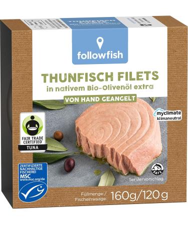 Grace nnvg Followfish MSC Fair Trade Tuna Fillets - Pack of 8 - 160g - Buy Online on GoSupps.com