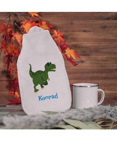 Personalized Dinosaur Hot Water Bottle | Cozy 800ml Cover for Kids & Adults - Perfect Gift Idea - Buy Online on GoSupps.com