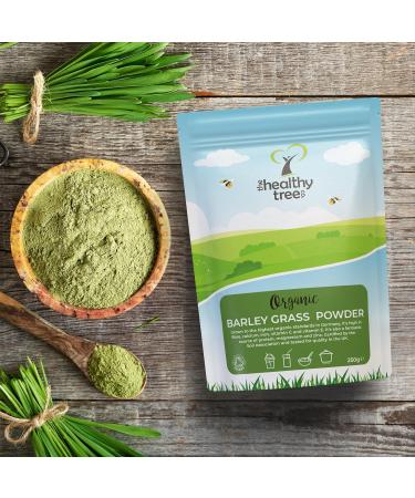 Organic Barley Grass Powder - High in Calcium, Fibre, Iron & Vitamin C - Gluten-Free Vegan Superfood from Germany (250g) - Buy Online on GoSupps.com