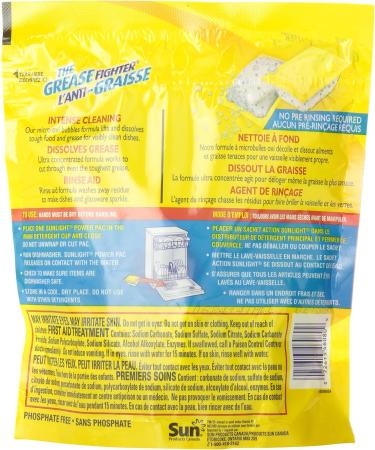 Sun Products Sunlight Lemon Fresh Oxi Action Dishwasher Packs 10-Uses - Buy Online on GoSupps.com