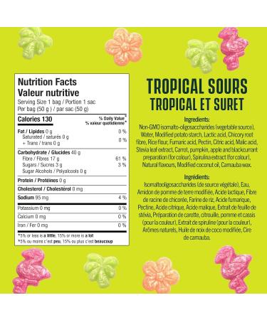 SMART SWEETS Low Sugar Sourmelon Bites Candy Fruity Free of Sugar Alcohols & Tropical Sours 50g (Pack of 14) Candy with Low Sugar Low Calorie - Buy Online on GoSupps.com
