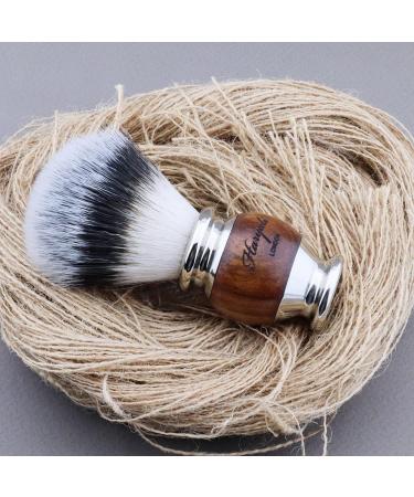 Haryali London Sustainable Shaving Brush Set | Wooden & Stainless Steel Shaving Brushes with Silver Spitz | Premium Shaving Stand & Holder - Buy Online on GoSupps.com