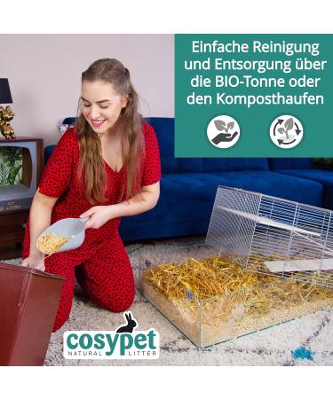 Cosypet 100% Organic Animal Bedding Pellets for Rabbits Hamsters Rodents Birds & Cats Ultra Absorbent & Odor Control - 5 kg (10 L) Wood Litter - Buy Online on GoSupps.com