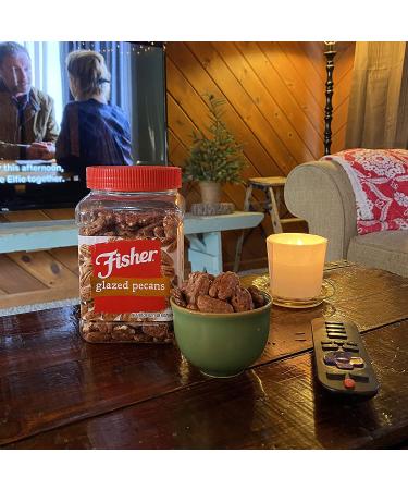 Fisher Snack Glazed Pecans - 24 Oz | Whole Mammoth Pecans for Delicious Snacking - Buy Online on GoSupps.com