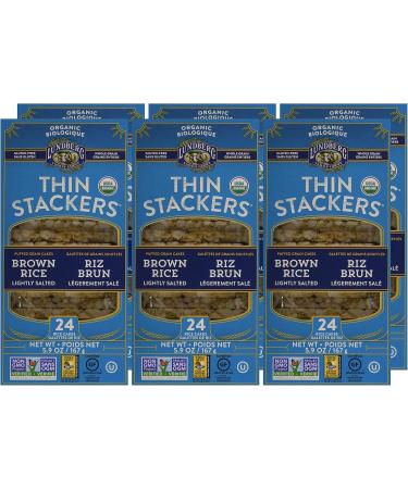 Lundberg Thin Stackers Brown Rice Lightly Salted (Pack of 6) 1.1 Kilogram - Buy Online on GoSupps.com