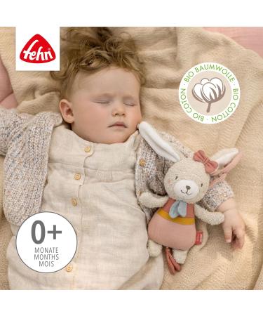 Fehn Mini Play Watch Hare - Cotton Cuddly Toy & Sleep Aid with Mozart's Lullaby | Baby Toys for Home & Travel | Ideal for Babies & Toddlers - Buy Online on GoSupps.com