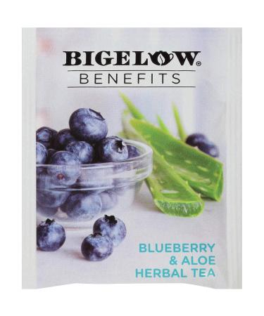 Bigelow Radiate Beauty Blueberry Aloe Herbal Tea - Caffeine Free, 18 Count (Pack of 6) - 108 Total Bags - Buy Online on GoSupps.com