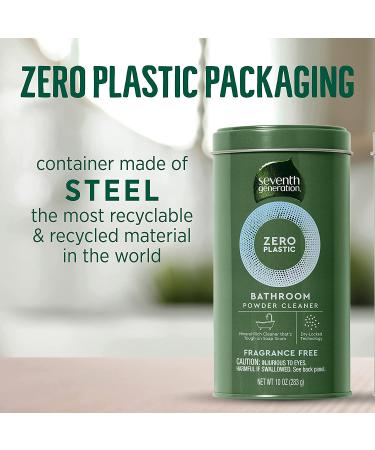 Seventh Generation Zero Plastic Bathroom Cleaner Powder - Fragrance Free - Unscented - 10 Oz - Buy Online on GoSupps.com