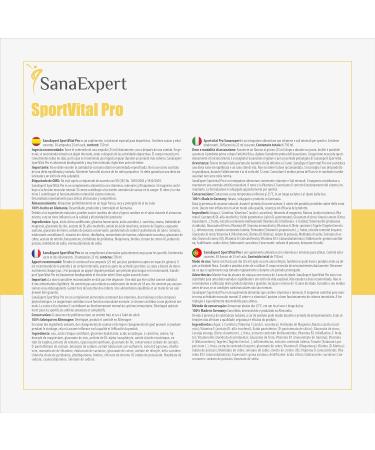 SanaExpert SportVital Pro | MULTIVITAMIN TO STRENGTH THE IMMUNE SYSTEM | with L-Carnitine Lutein and Rich in Vitamins (30 ampoules/Orange Flavor) Made in Germany. - Buy Online on GoSupps.com