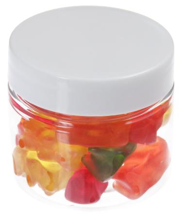 Pohli 50 ml PET jar transparent with white plastic lid 30 pieces