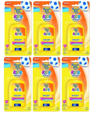Banana Boat Spf50+ Kids Sport Stick 0.5 Ounce (14ml) (6 Pack)