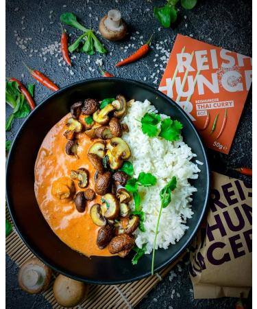 REISHUNGER Red Thai Curry Paste 500g - Authentic Vegan Gluten-Free & Additive-Free Thai Recipe for International Shipping - Buy Online on GoSupps.com