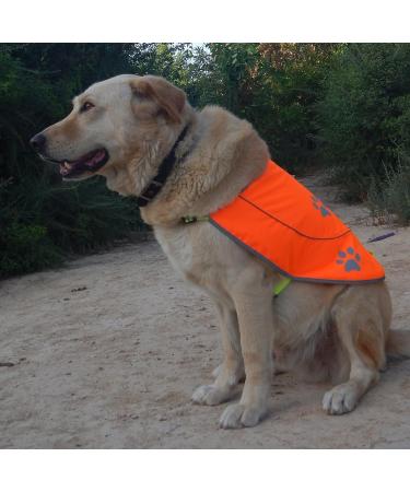 Dog West Safety Reflective Hunting Waterproof Vest - Night & Day Visibility Comfort Fit XS-XXL Orange/Yellow - Buy Online on GoSupps.com